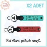 MiaWiki Manevi Güç Veren 520 741 8 Başarı Anahtarlık, Standart, MH-KAN5127x2, Nar Çiçeği-Turkuaz, üniseks-yetişkin