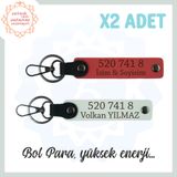 MiaWiki Manevi Huzur 520 741 8 Sayılı 2'li Anahtarlık, Standart, MH-KAN5114x2, Nar Çiçeği-Beyaz, üniseks-yetişkin