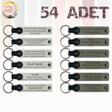 MiaWiki Marka Yazılı Hatıra Deri Anahtarlık 54'lü Set, Standart, MH-KAN9042X54, Beyaz & Kül Gri, üniseks-yetişkin