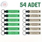 MiaWiki Marka Yazılı Hatıra Deri Anahtarlık 54'lü Set, Standart, MH-KAN9061X54, Fıstık Yeşili & Sütlü Kahve, üniseks-yetişkin