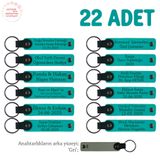MiaWiki Miniklere Hediye Anaokulu Anısı Anahtarlık, Standart, MH-KAN8565X22, Koyu Turkuaz & Gri, üniseks-çocuk
