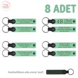 MiaWiki Miniklere Özel İsim Yazılı Karne Hediyesi Anahtarlık, Standart, MH-KAN8528X8, Açık Yeşil & Yeşil, üniseks-çocuk