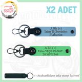 MiaWiki Motor 2'li Anahtarlık İsim Plaka Kan Grubu, Standart, MH-KAN-MT-5551x2, Gök Mavi-Fıstık Yeşil-lacivert, üniseks-yetişkin