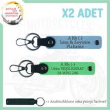 MiaWiki Motor 2'li Anahtarlık İsim Plaka Kan Grubu, Standart, MH-KAN-MT-6551x2, Gök Mavi-Fıstık Yeşil-lacivert, üniseks-yetişkin
