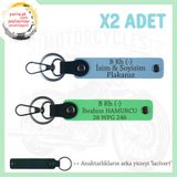 MiaWiki Motor 2'li Anahtarlık İsim Plaka Kan Grubu, Standart, MH-KAN-MT-8551x2, Gök Mavi-Fıstık Yeşil-lacivert, üniseks-yetişkin