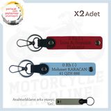 MiaWiki Motor Anahtarlık İsim Plaka Kan Grubu, Standart, MH-KAN-MT-10781x2, Kırmızı-Gök Mavi-gri, üniseks-yetişkin