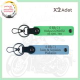 MiaWiki Motor Anahtarlık İsim Plaka Kan Grubu, Standart, MH-KAN-MT-4436x2, Gök Mavi-Fıstık Yeşil, üniseks-yetişkin