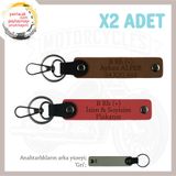 MiaWiki Motor Anahtarlık İsim Plaka Kan Grubu, Standart, MH-KAN-MT-7920x2, Nar Çiçeği-Açık Kahve-gri, üniseks-yetişkin