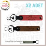MiaWiki Motor Anahtarlık İsim Plaka Kan Grubu, Standart, MH-KAN-MT-8920x2, Nar Çiçeği-Açık Kahve-gri, üniseks-yetişkin