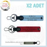 MiaWiki Motor Anahtarlık İsim Plaka Kan Grubu, Standart, MH-KAN-MT-9781x2, Kırmızı-Gök Mavi-gri, üniseks-yetişkin