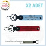 MiaWiki Motor Anahtarlık İsim Plaka Kan Grubu, Tek Ebat, MH-KAN-MT-6781x2, Kırmızı-Gök Mavi-gri, üniseks-yetişkin