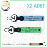 MiaWiki Motor Anahtarlık İsim Plaka Kan Grubu Yazılı, Standart, MH-KAN-MT-9553x2, Gök Mavi-Fıstık Yeşil-sütlü kahve, üniseks-yetişkin