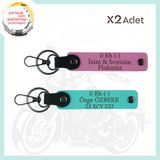 MiaWiki Motor Aşıkları İçin Özel İsim Plaka Anahtarlık, Standart, MH-KAN-MT-4533x2, Pembe-Turkuaz, üniseks-yetişkin