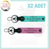 MiaWiki Motor Aşıkları İçin Özel İsim Plaka Anahtarlık, Standart, MH-KAN-MT-4733x2, Pembe-Turkuaz, üniseks-yetişkin