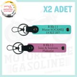 MiaWiki Motor Aşıkları İçin Özel İsim Plaka Anahtarlık, Standart, MH-KAN-MT-5133x2, Pembe-Turkuaz, üniseks-yetişkin