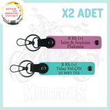 MiaWiki Motor Aşıkları İçin Özel İsim Plaka Anahtarlık, Standart, MH-KAN-MT-5333x2, Pembe-Turkuaz, üniseks-yetişkin