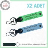 MiaWiki Motor Ehliyet Sahiplerine Özel İsim Plaka Yazılı Anahtarlık, Tek Ebat, MH-KAN-MT-11816x2, Mavi-Fıstık Yeşil-lacivert, üniseks-yetişkin
