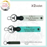 MiaWiki Motor Gruplarına İsim Plaka Kan Grubu Anahtarlık, Standart, MH-KAN-MT-10523x2, Beyaz-Turkuaz-yeşil, üniseks-yetişkin