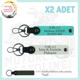 MiaWiki Motor Gruplarına İsim Plaka Kan Grubu Anahtarlık, Standart, MH-KAN-MT-9523x2, Beyaz-Turkuaz-yeşil, üniseks-yetişkin