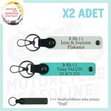 MiaWiki Motor Gruplarına Özel İsim Plaka Kan Grubu Anahtarlık, Standart, MH-KAN-MT-8523x2, Beyaz-Turkuaz-yeşil, üniseks-yetişkin