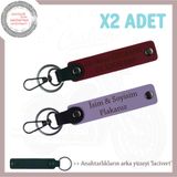 MiaWiki Motor Plaka Özel Tasarım Deri Anahtarlık Set, Tek Ebat, MH-KAN-MT-11846x2, Mor Menekşe-Bordo-lacivert, üniseks-yetişkin