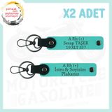 MiaWiki Motor Plaka ve İsim Anahtarlığı, Standart, MH-KAN-MT-4361x2, Turkuaz, üniseks-yetişkin