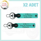 MiaWiki Motor Plaka ve İsim Anahtarlığı, Standart, MH-KAN-MT-4961x2, Turkuaz, üniseks-yetişkin