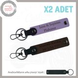 MiaWiki Motor Sevdalılarına Özel İsim ve Plaka Yazılı Deri Anahtarlık, Tek Ebat, MH-KAN-MT-11863x2, Mor Menekşe-Koyu Kahve-siyah, üniseks-yetişkin