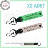 MiaWiki Motor Sevdalılarına Özel İsim ve Plaka Yazılı Deri Anahtarlık, Tek Ebat, MH-KAN-MT-12055x2, Pudra-Fıstık Yeşil-gri, üniseks-yetişkin