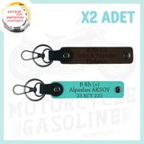 MiaWiki Motor Sevene Özel İsim Plaka Kan Grubu Anahtarlık, Standart, MH-KAN-MT-5247x2, Koyu Kahve-Turkuaz, üniseks-yetişkin