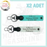 MiaWiki Motor Severler İçin İsim Plaka 0 (+) Kan Grubu, Standart, MH-KAN-MT-4629x2, Beyaz-Turkuaz, üniseks-yetişkin