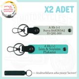 MiaWiki Motor Severler İçin İsim Plaka Kan Grubu Anahtarlık, Standart, MH-KAN-MT-5520x2, Beyaz-Turkuaz-lacivert, üniseks-yetişkin