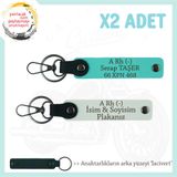 MiaWiki Motor Severler İçin İsim Plaka Kan Grubu Anahtarlık, Standart, MH-KAN-MT-6520x2, Beyaz-Turkuaz-lacivert, üniseks-yetişkin