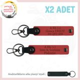 MiaWiki Motor Severlere Hediye İsim Plaka Anahtarlık, Standart, MH-KAN-MT-5987x2, Nar Çiçeği-siyah, üniseks-yetişkin