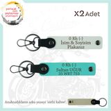 MiaWiki Motor Severlere İsim Plaka Kan Grubu Anahtarlık, Standart, MH-KAN-MT-10522x2, Beyaz-Turkuaz-sütlü kahve, üniseks-yetişkin
