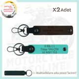 MiaWiki Motor Severlere İsim Plaka Kan Grubu Anahtarlık, Standart, MH-KAN-MT-10620x2, Koyu Kahve-Turkuaz-lacivert, üniseks-yetişkin