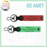 MiaWiki Motor Severlere İsim Plaka Kan Grubu Anahtarlık, Standart, MH-KAN-MT-4515x2, Nar Çiçeği-Fıstık Yeşil, üniseks-yetişkin