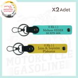 MiaWiki Motor Severlere İsim Plaka Kan Grubu Anahtarlık, Standart, MH-KAN-MT-4553x2, Sarı-Turkuaz, üniseks-yetişkin