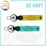 MiaWiki Motor Severlere İsim Plaka Kan Grubu Anahtarlık, Standart, MH-KAN-MT-4753x2, Sarı-Turkuaz, üniseks-yetişkin