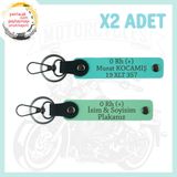 MiaWiki Motor Severlere İsim Plaka Kan Grubu Anahtarlık, Standart, MH-KAN-MT-4789x2, Yeşil-Turkuaz, üniseks-yetişkin