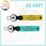 MiaWiki Motor Severlere İsim Plaka Kan Grubu Anahtarlık, Standart, MH-KAN-MT-4953x2, Sarı-Turkuaz, üniseks-yetişkin