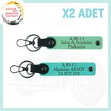 MiaWiki Motor Severlere İsim Plaka Kan Grubu Anahtarlık, Standart, MH-KAN-MT-4989x2, Yeşil-Turkuaz, üniseks-yetişkin
