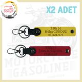 MiaWiki Motor Severlere İsim Plaka Kan Grubu Anahtarlık, Standart, MH-KAN-MT-5083x2, Kırmızı-Sarı, üniseks-yetişkin