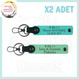 MiaWiki Motor Severlere İsim Plaka Kan Grubu Anahtarlık, Standart, MH-KAN-MT-5189x2, Yeşil-Turkuaz, üniseks-yetişkin