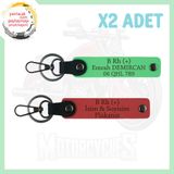 MiaWiki Motor Severlere İsim Plaka Kan Grubu Anahtarlık, Standart, MH-KAN-MT-5315x2, Nar Çiçeği-Fıstık Yeşil, üniseks-yetişkin