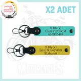MiaWiki Motor Severlere İsim Plaka Kan Grubu Anahtarlık, Standart, MH-KAN-MT-5353x2, Sarı-Turkuaz, üniseks-yetişkin