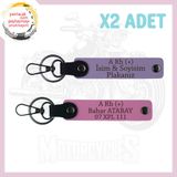 MiaWiki Motor Severlere Özel İsim Plaka Anahtarlık, Standart, MH-KAN-MT-4295x2, Mor Menekşe-Pembe, üniseks-yetişkin