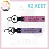 MiaWiki Motor Severlere Özel İsim Plaka Anahtarlık, Standart, MH-KAN-MT-4695x2, Mor Menekşe-Pembe, üniseks-yetişkin