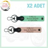 MiaWiki Motor Severlere Özel İsim Plaka Anahtarlık, Standart, MH-KAN-MT-4777x2, Yavruağzı-Yeşil, üniseks-yetişkin