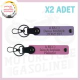 MiaWiki Motor Severlere Özel İsim Plaka Anahtarlık, Standart, MH-KAN-MT-4895x2, Mor Menekşe-Pembe, üniseks-yetişkin